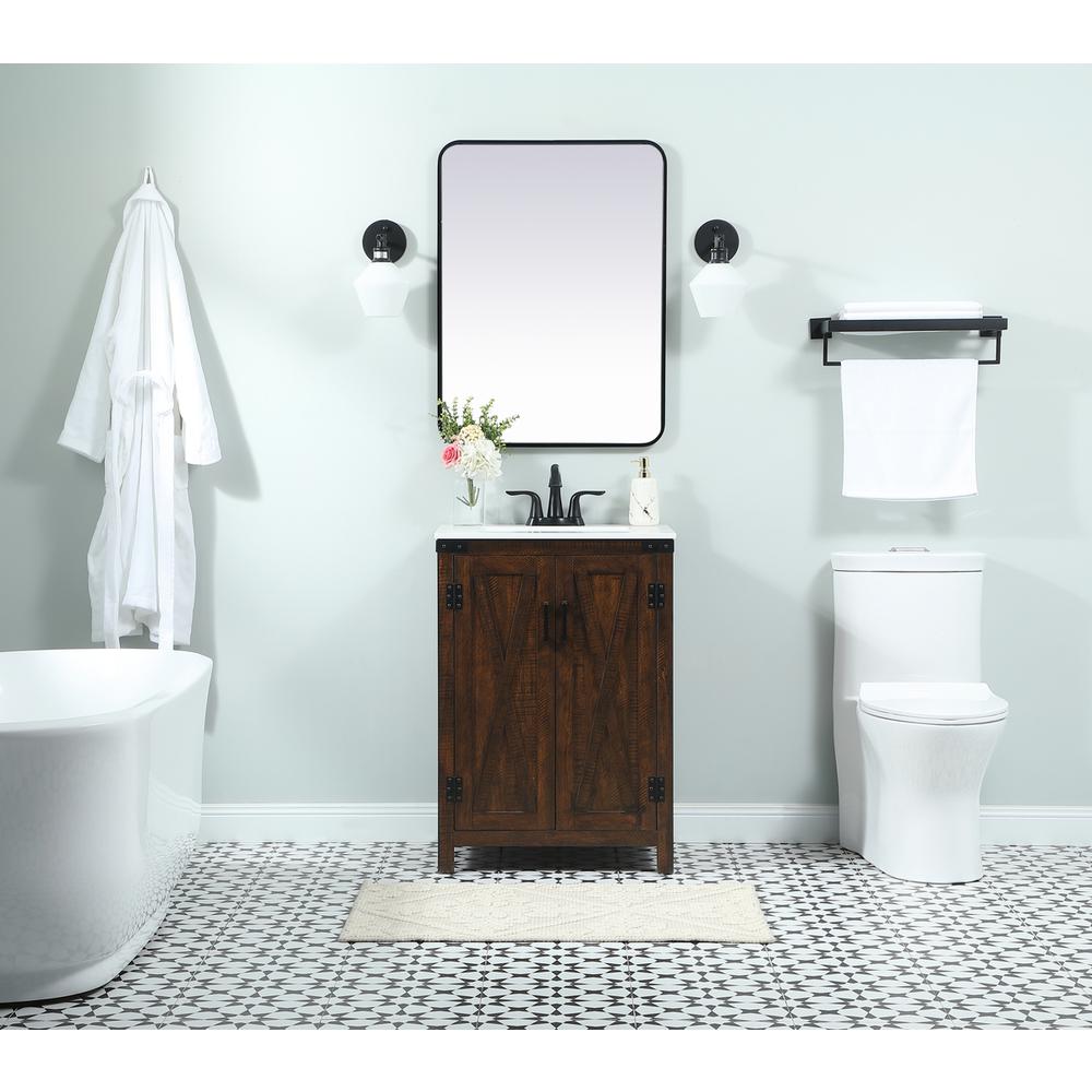 24 inch Single bathroom vanity in expresso. Picture 4