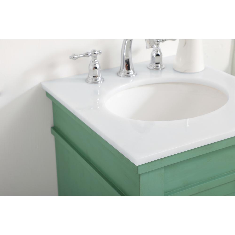 18.5 inch Single Bathroom vanity in vintage mint. Picture 5