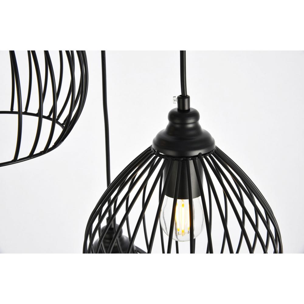 Sayer Collection Pendant D16.0 H23.1 Lt:3 Black Finish. Picture 5