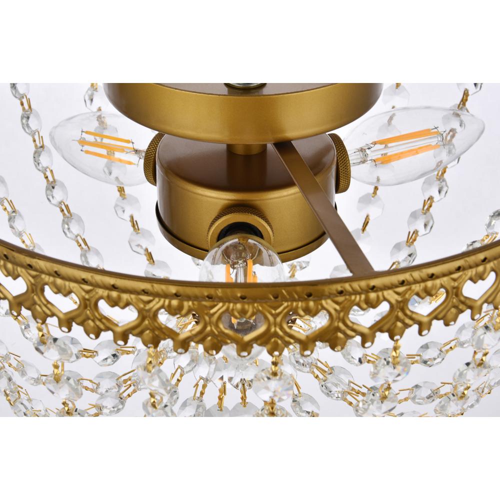 Kylie 12 inch flush mount in brass. Picture 5