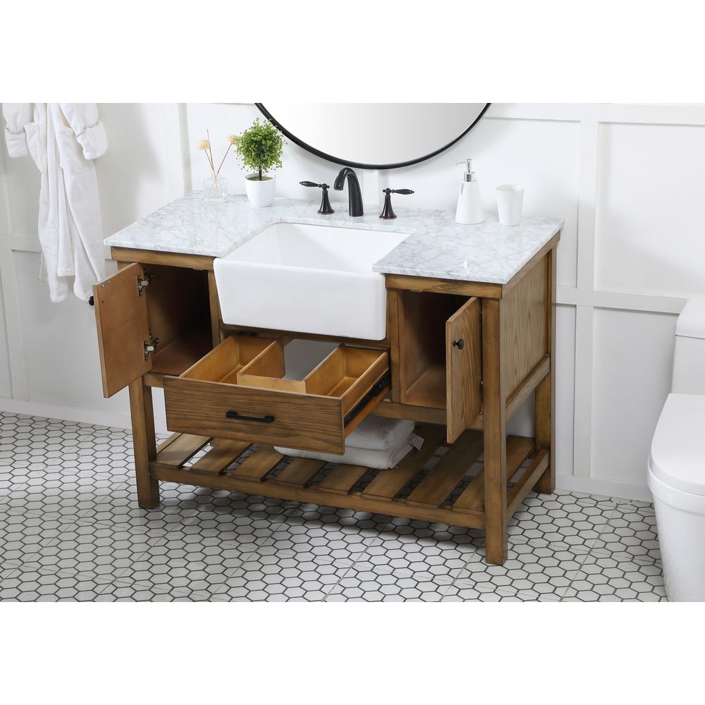 48 inch Single bathroom vanity in driftwood. Picture 3