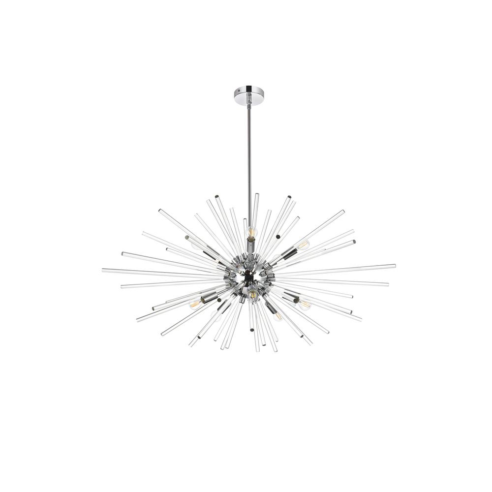Sienna 42 inch crystal rod pendant in chrome. Picture 6
