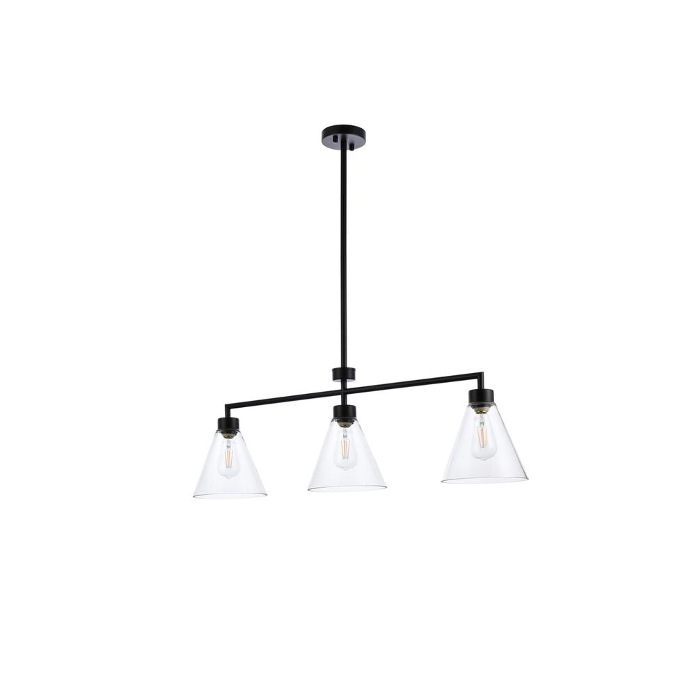 Mera 3 lights black pendant. Picture 6