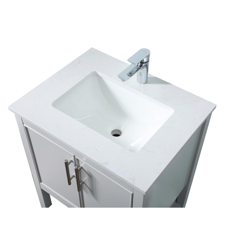 24 Inch SIngle Bathroom Vanity In Grey. Picture 10
