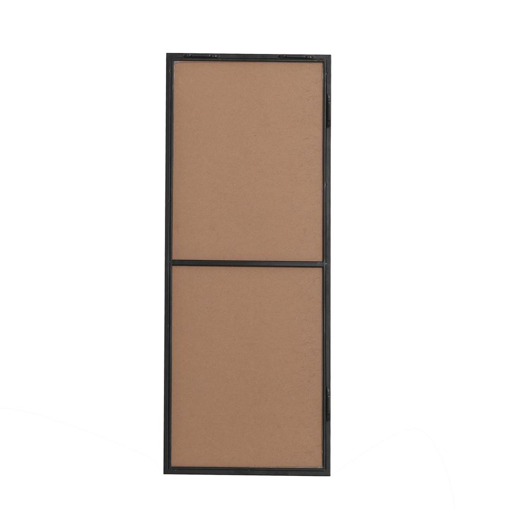 Metal frame rectangle mirror 14 inch in Black. Picture 8