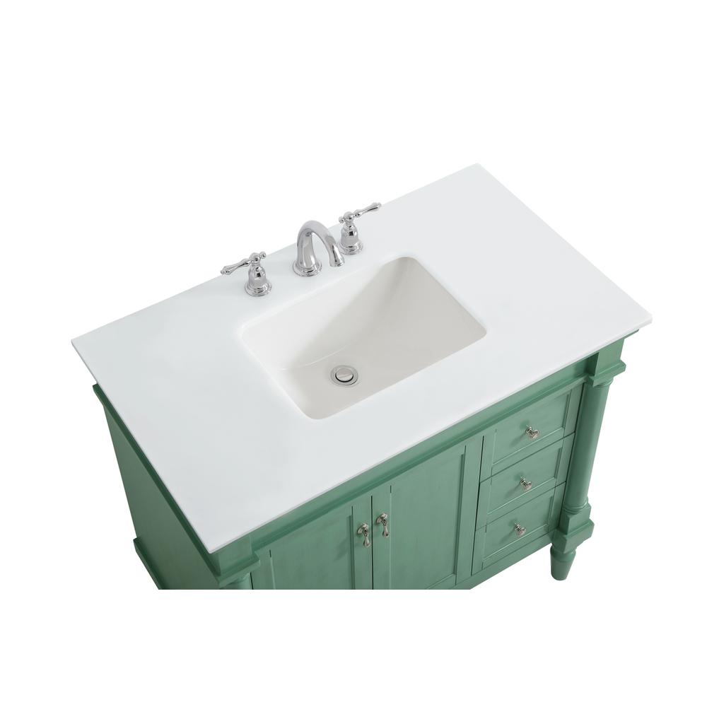 36 inch Single Bathroom vanity in vintage mint. Picture 10