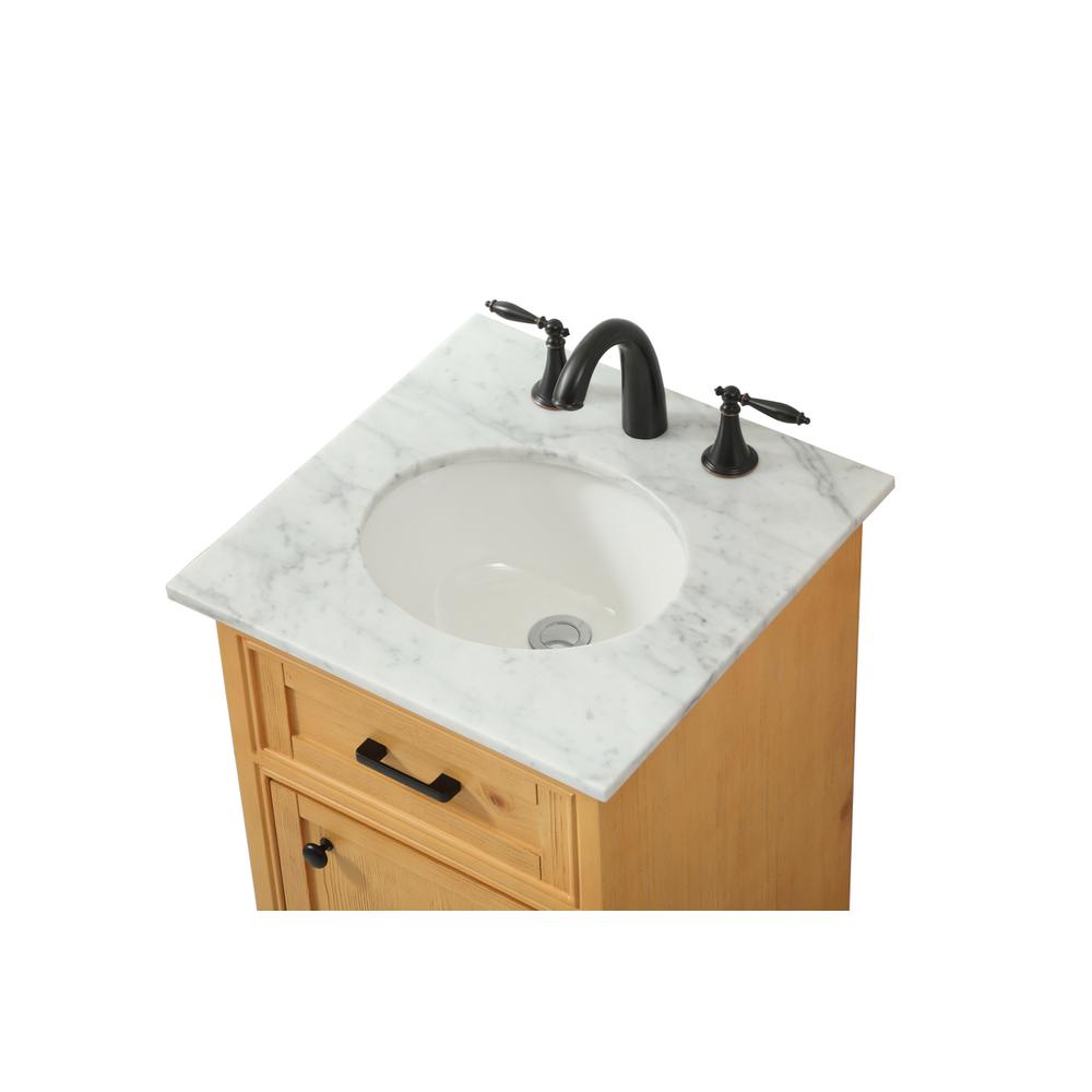 19 inch Single bathroom vanity in natural wood. Picture 10