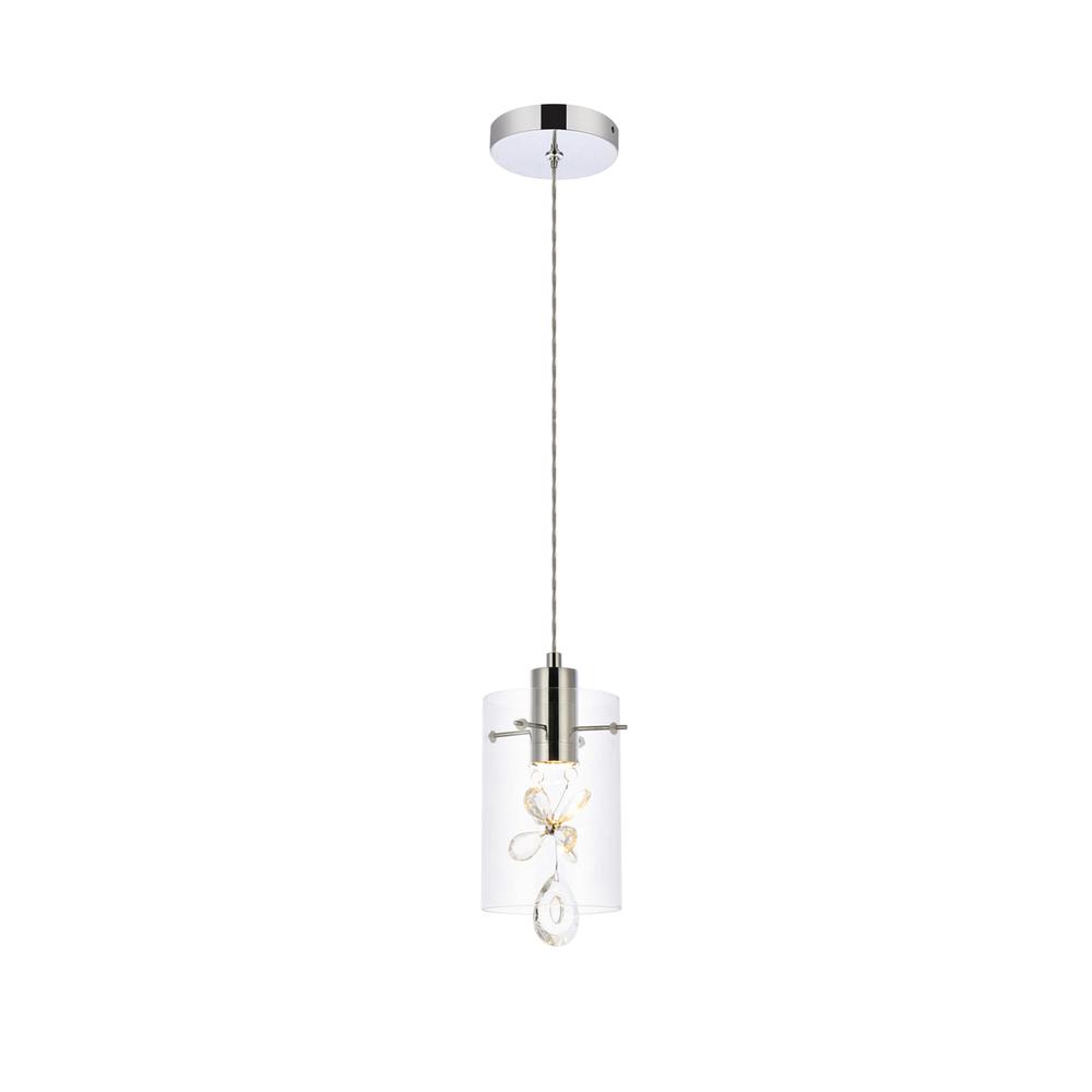 Hana 1 light Chrome Pendant. Picture 1