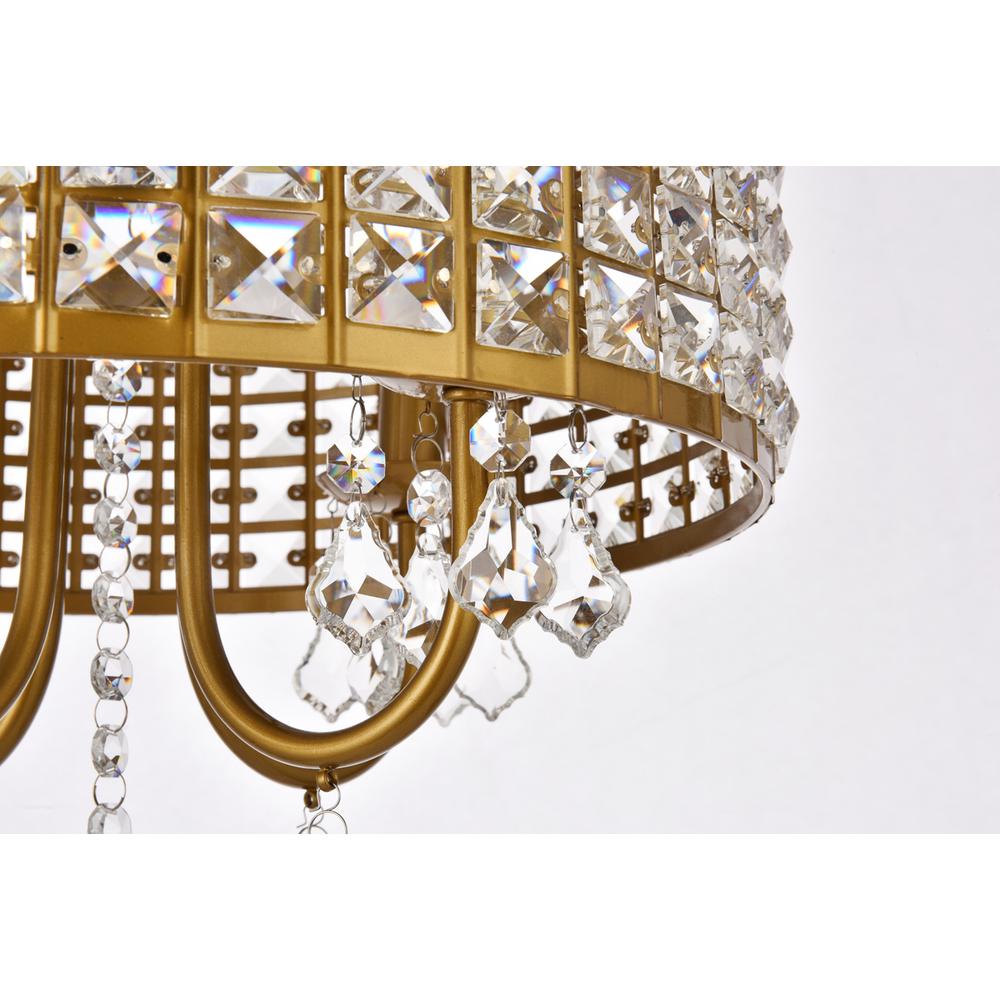 Elise 14 inch flush mount in brass. Picture 6