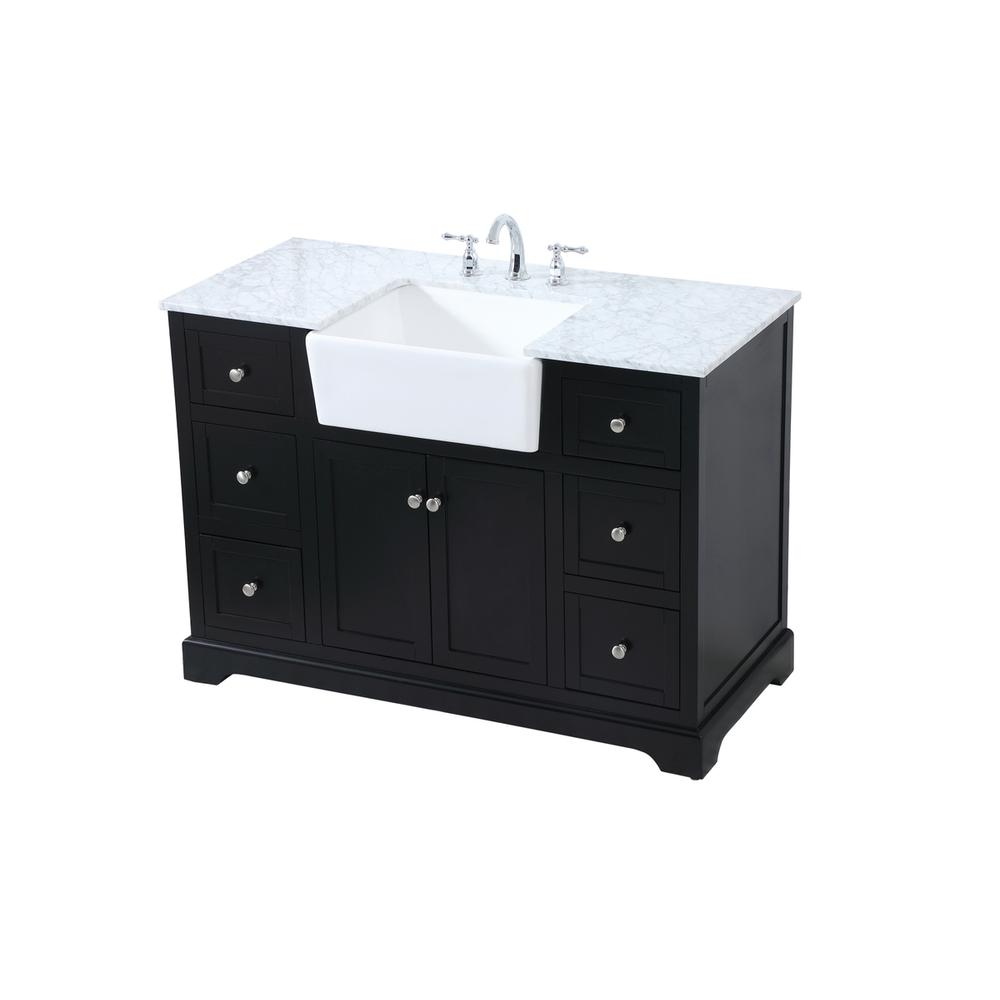 48 inch Single bathroom vanity in black. Picture 8