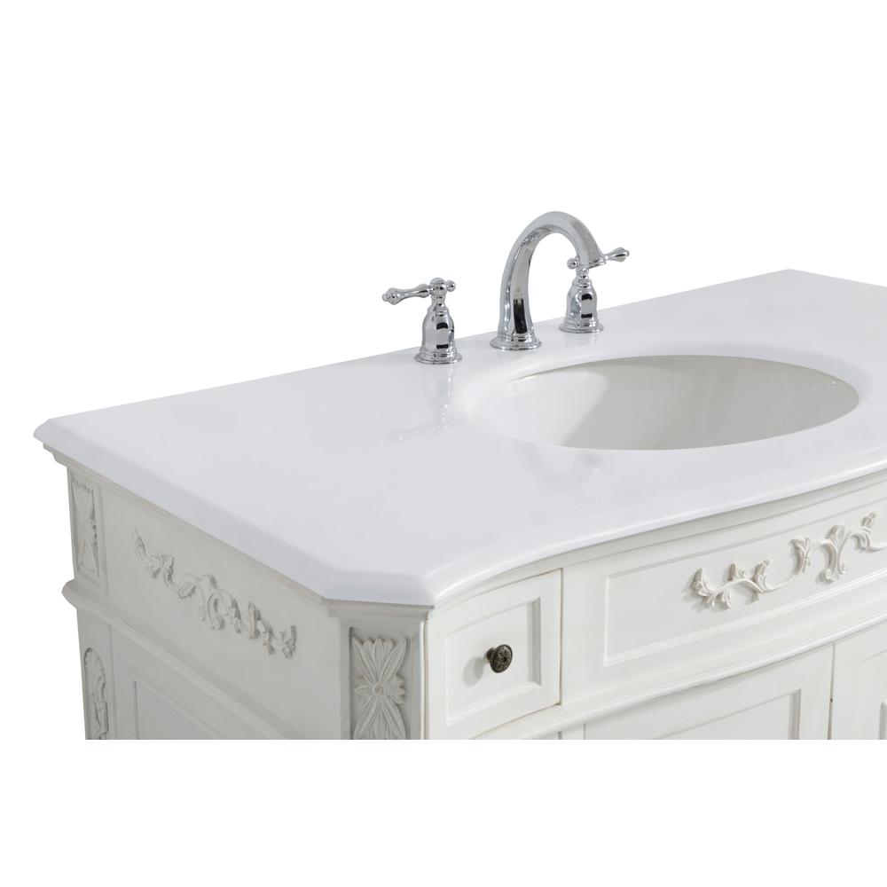 42 inch Single Bathroom vanity in Antique White. Picture 11