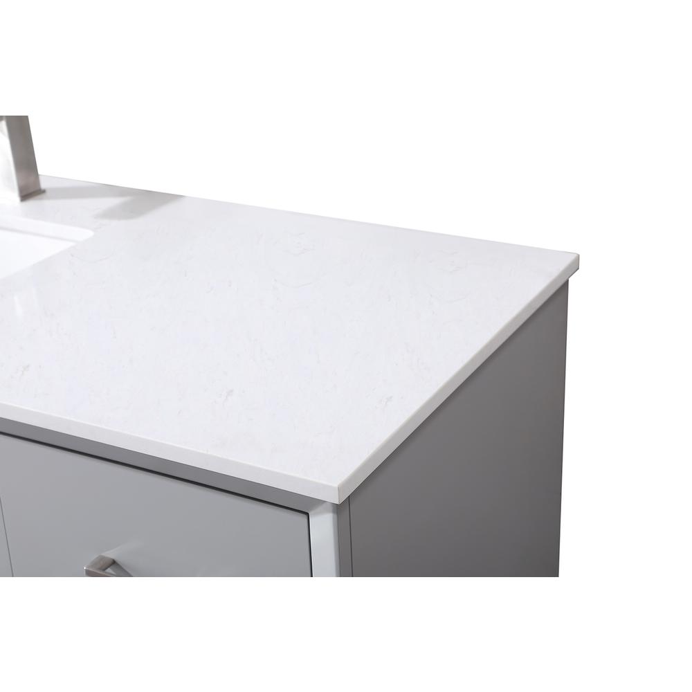 60 Inch SIngle Bathroom Vanity In Grey. Picture 11
