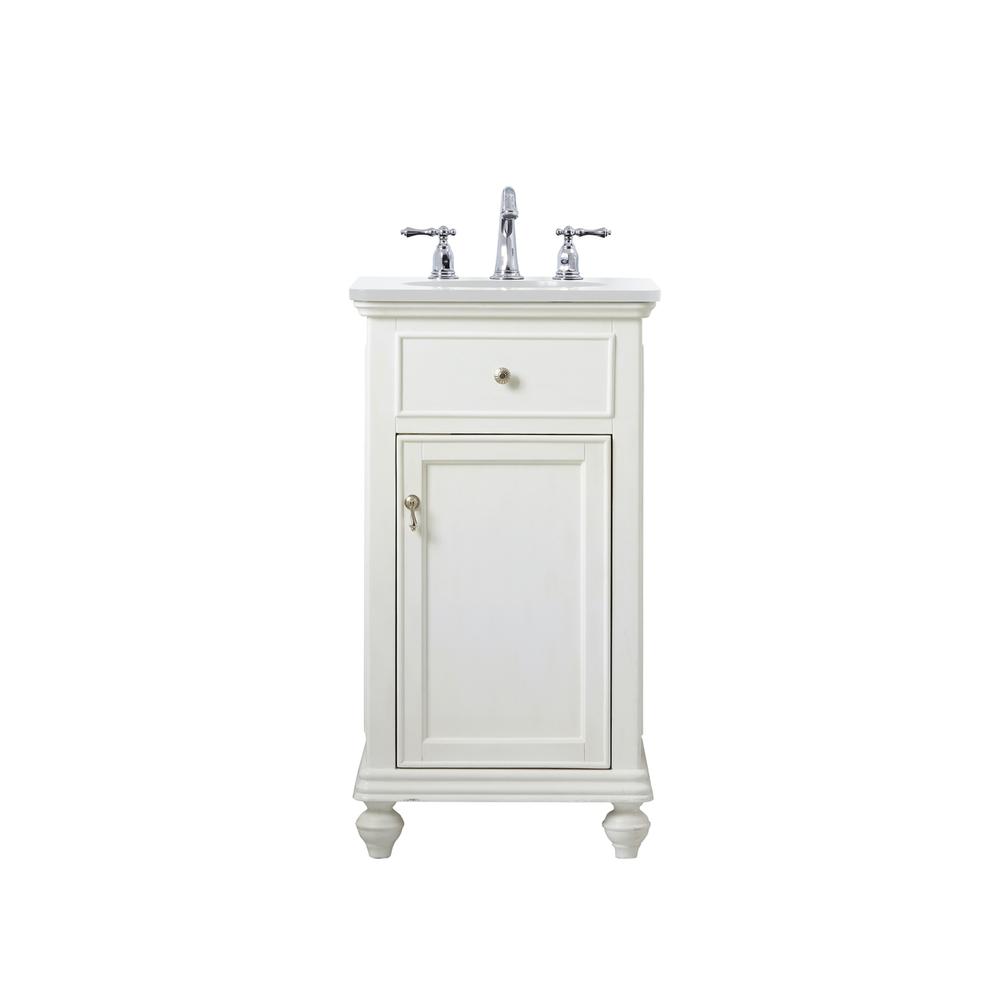 19 inch Single Bathroom vanity in antique white. Picture 1