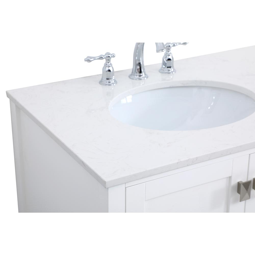 42 inch Single Bathroom Vanity in White. Picture 10