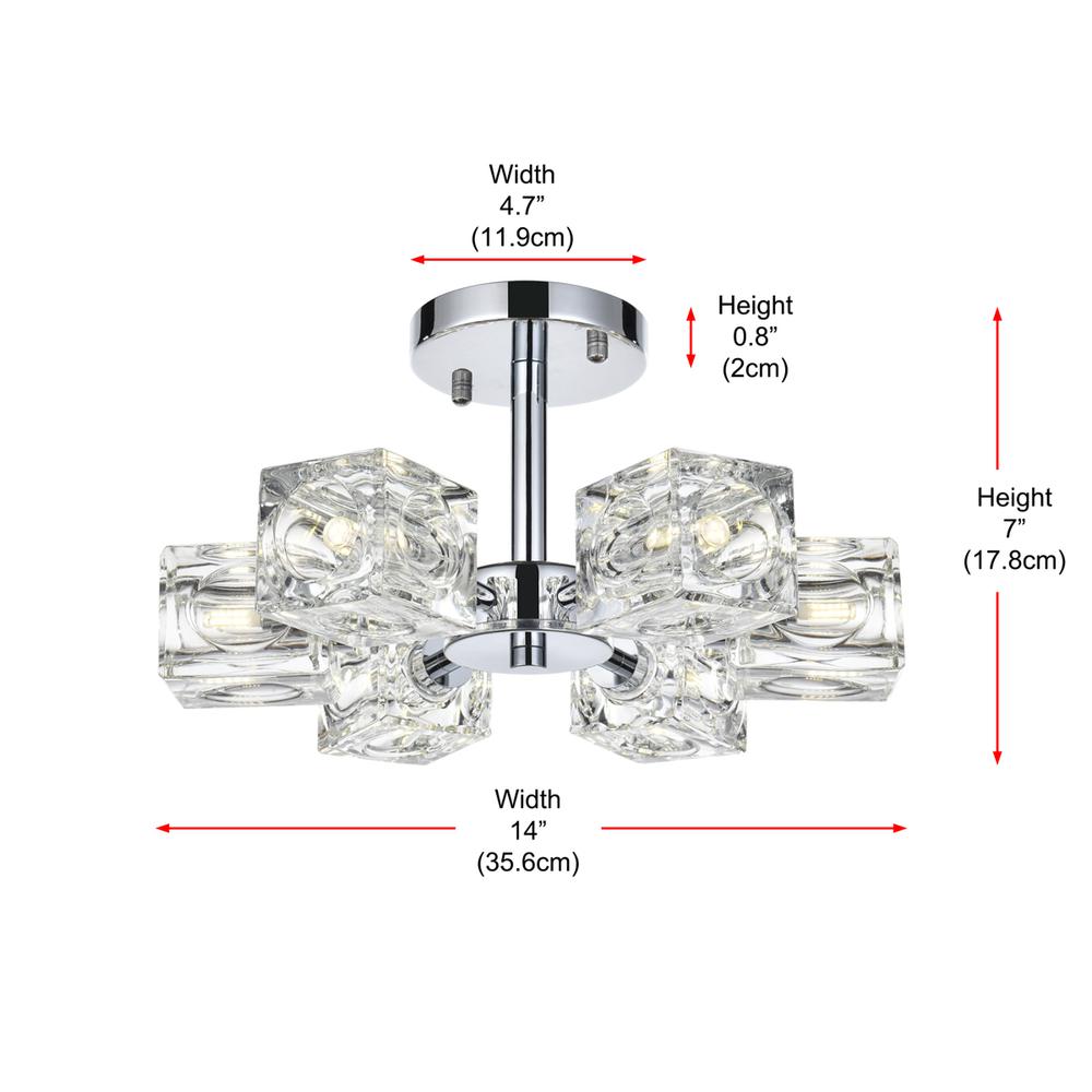 Lyra 14 inch Flush Mount in Chrome. Picture 8