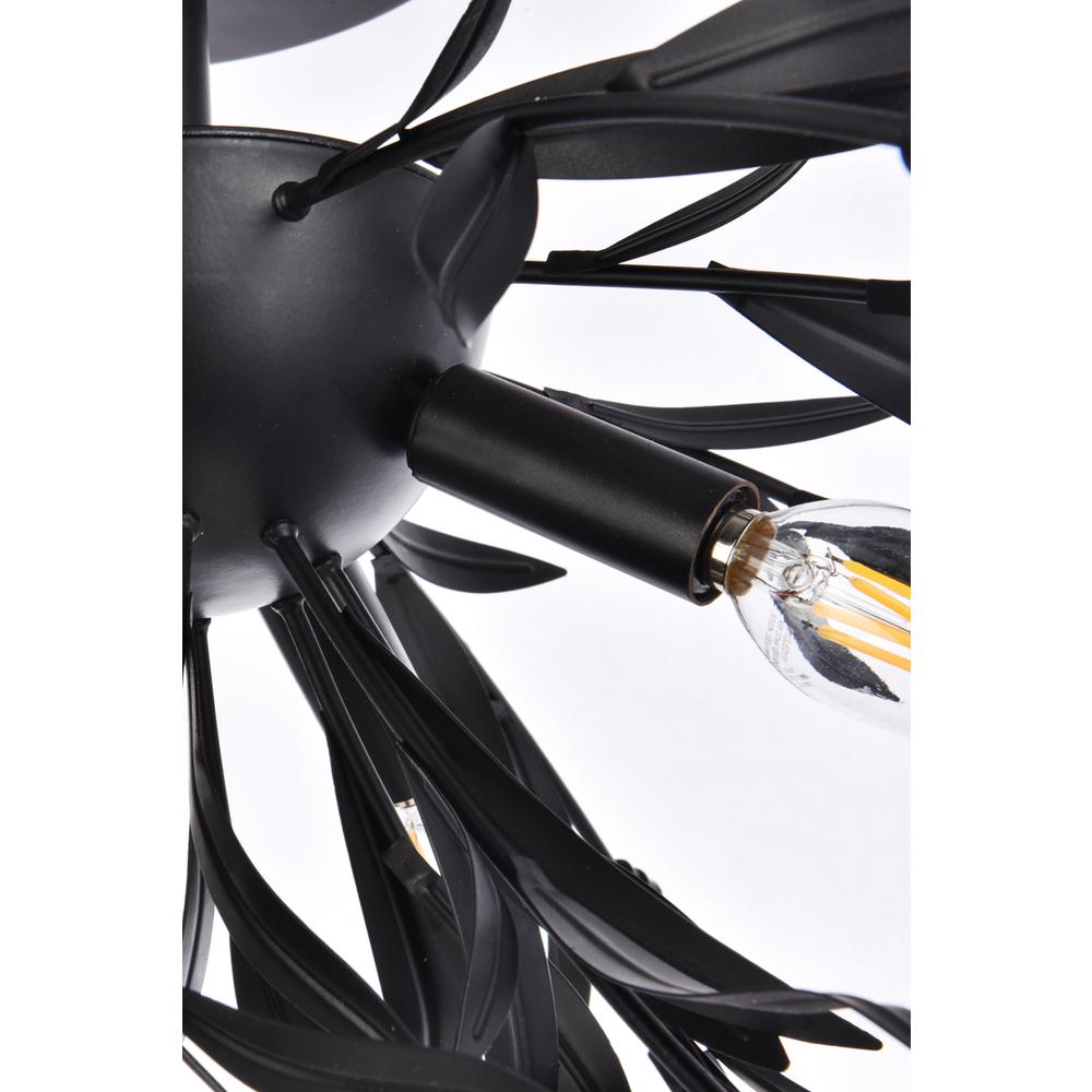 Priscilla 18.5 inch flush mount in black. Picture 3