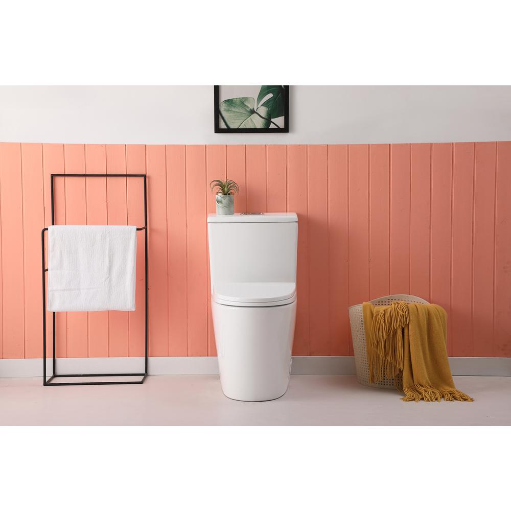Winslet One-piece elongated Toilet 28x16x29 in White. Picture 14