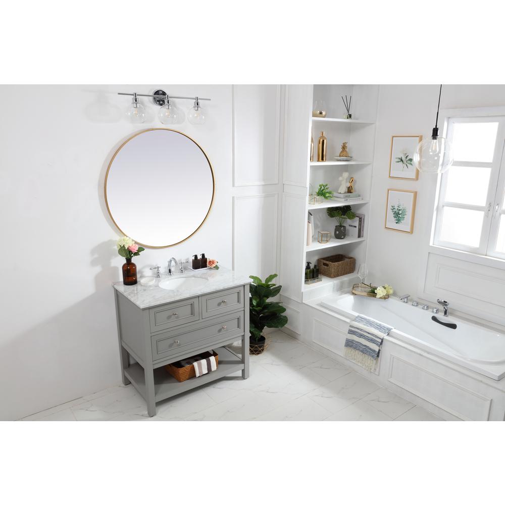 36 in. Single bathroom vanity set in Grey. Picture 10
