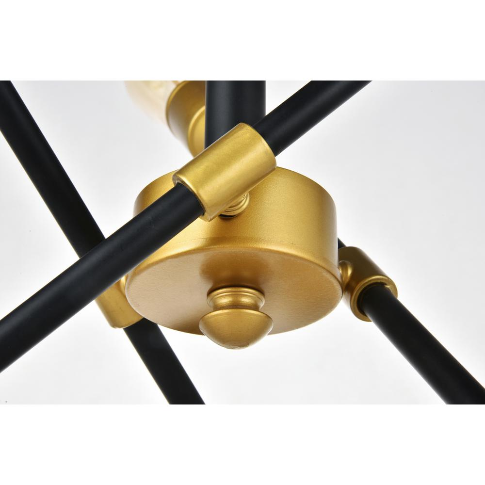 Axel 6 Lights Black Pendant. Picture 7