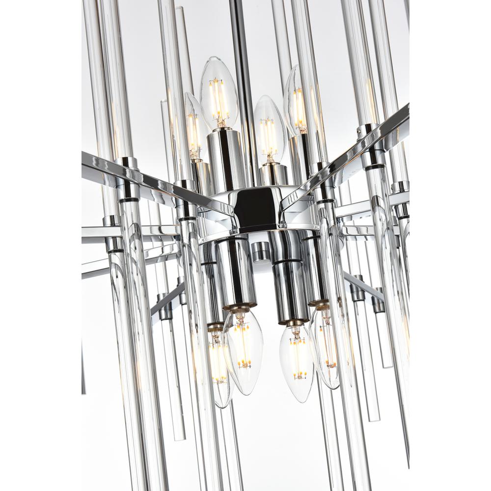 Sienna 31 inch crystal rod pendant in chrome. Picture 3