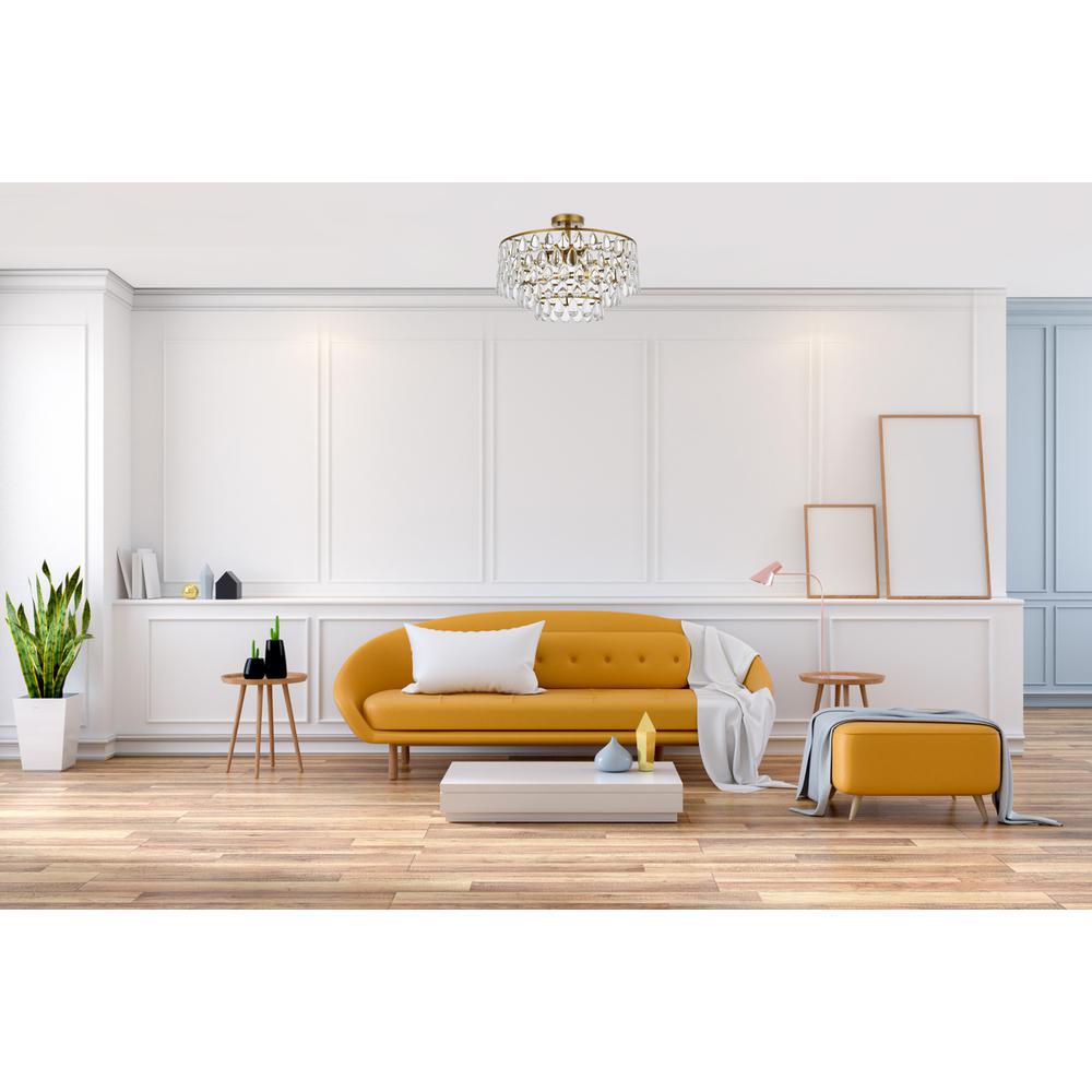 Mila 20 inch flush mount in brass. Picture 7