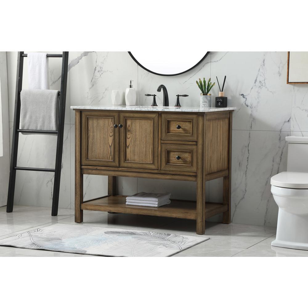 42 inch Single bathroom vanity in driftwood. Picture 2