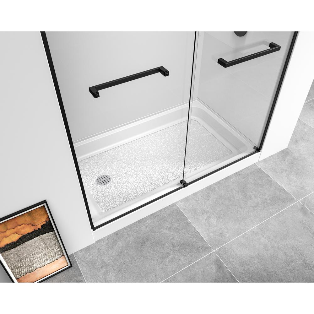 60x36 inch Single threshold shower tray left drain in glossy white. Picture 10
