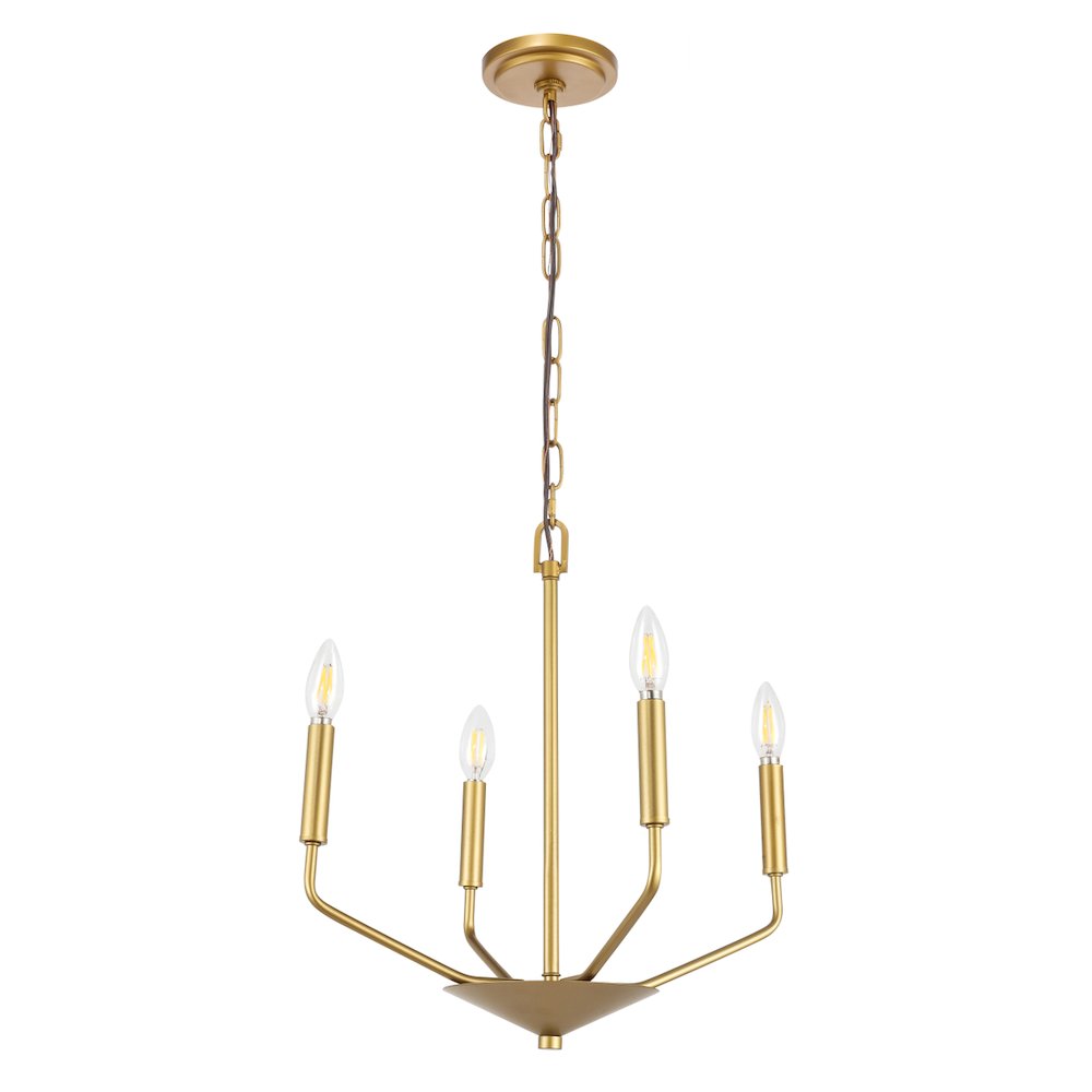 Enzo 4 Light Brass Pendant. Picture 8