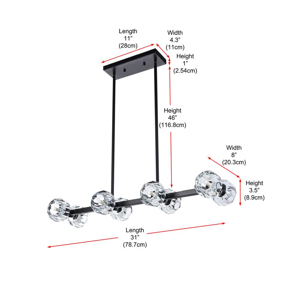 Eren 31 inch Pendant Light in Black. Picture 8