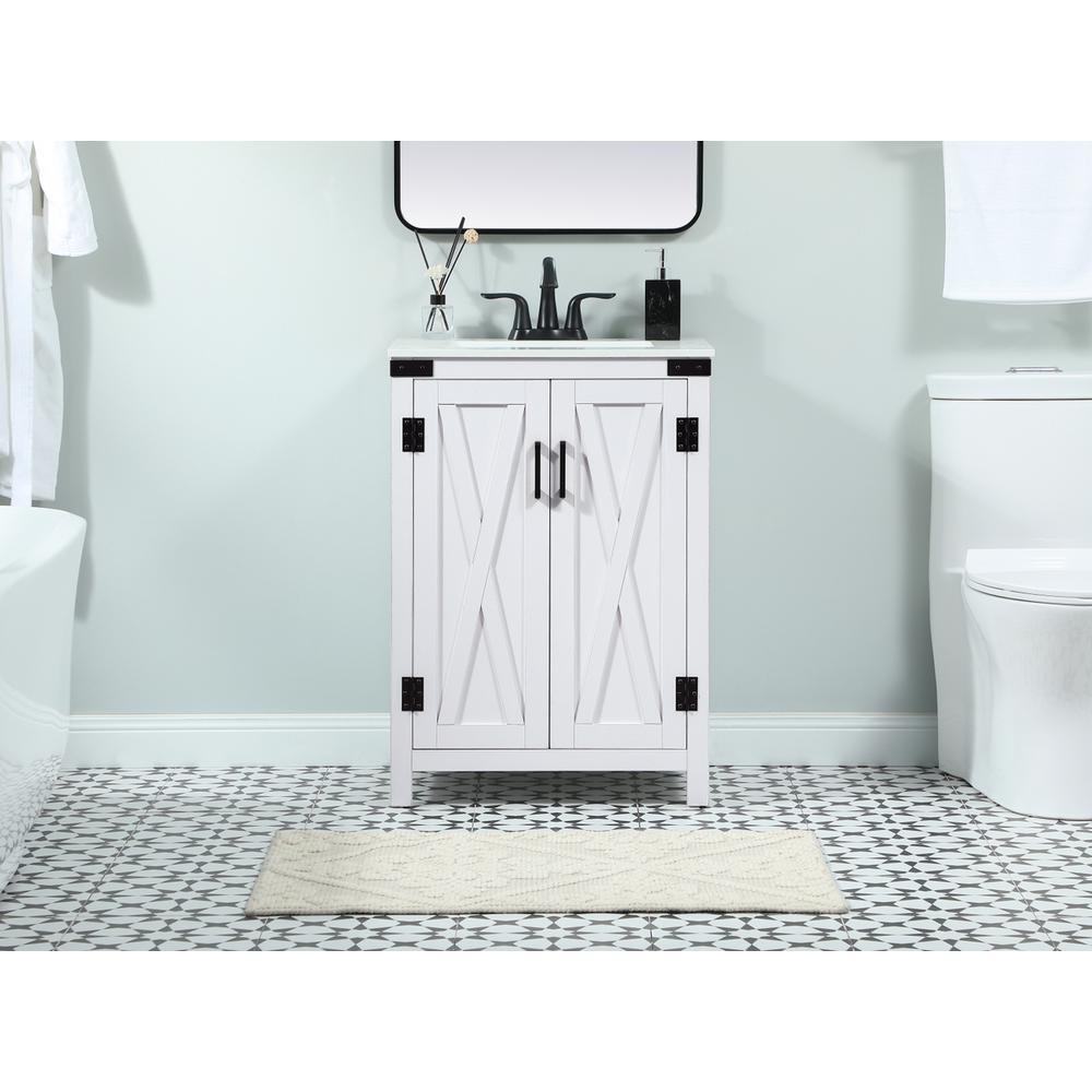 24 inch Single bathroom vanity in white. Picture 14