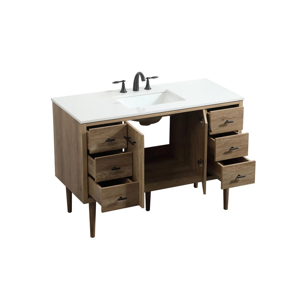 48 inch Single bathroom vanity in natural oak. Picture 12