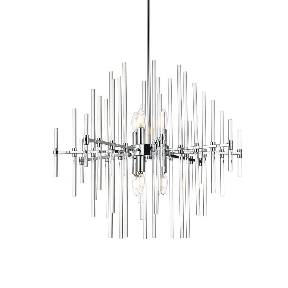 Sienna 27 inch crystal rod pendant in chrome. Picture 2