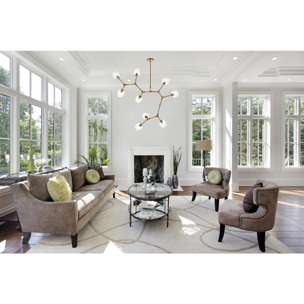 Cavoli 9 lights brass chandelier. Picture 8