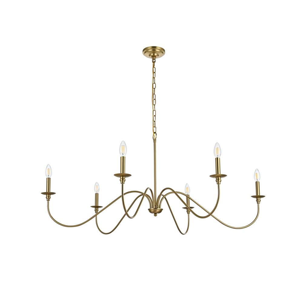 Rohan 48 inch chandelier in Satin Gold. Picture 6