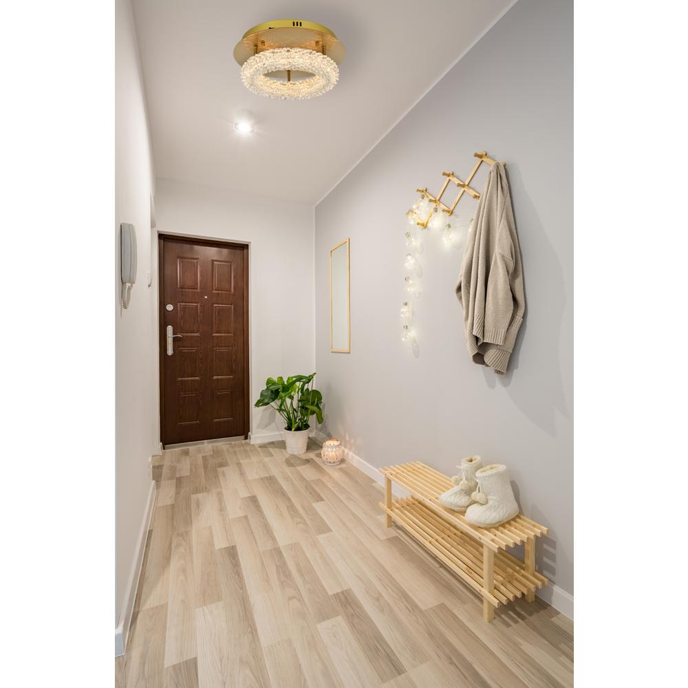 Bowen 14 inch Adjustable LED Flush Mount in Satin Gold. Picture 10