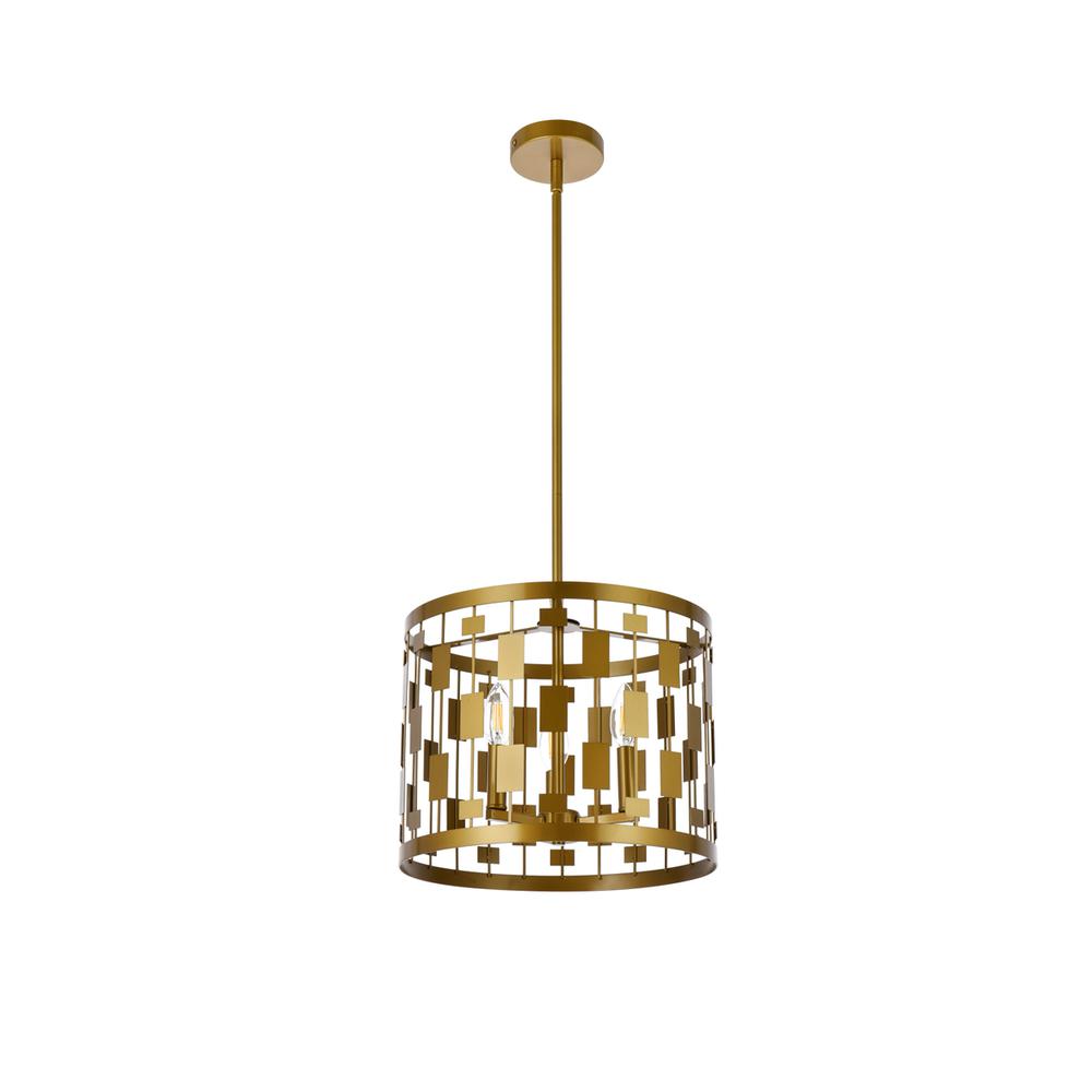 Levante 3 lights pendant in brass. Picture 6