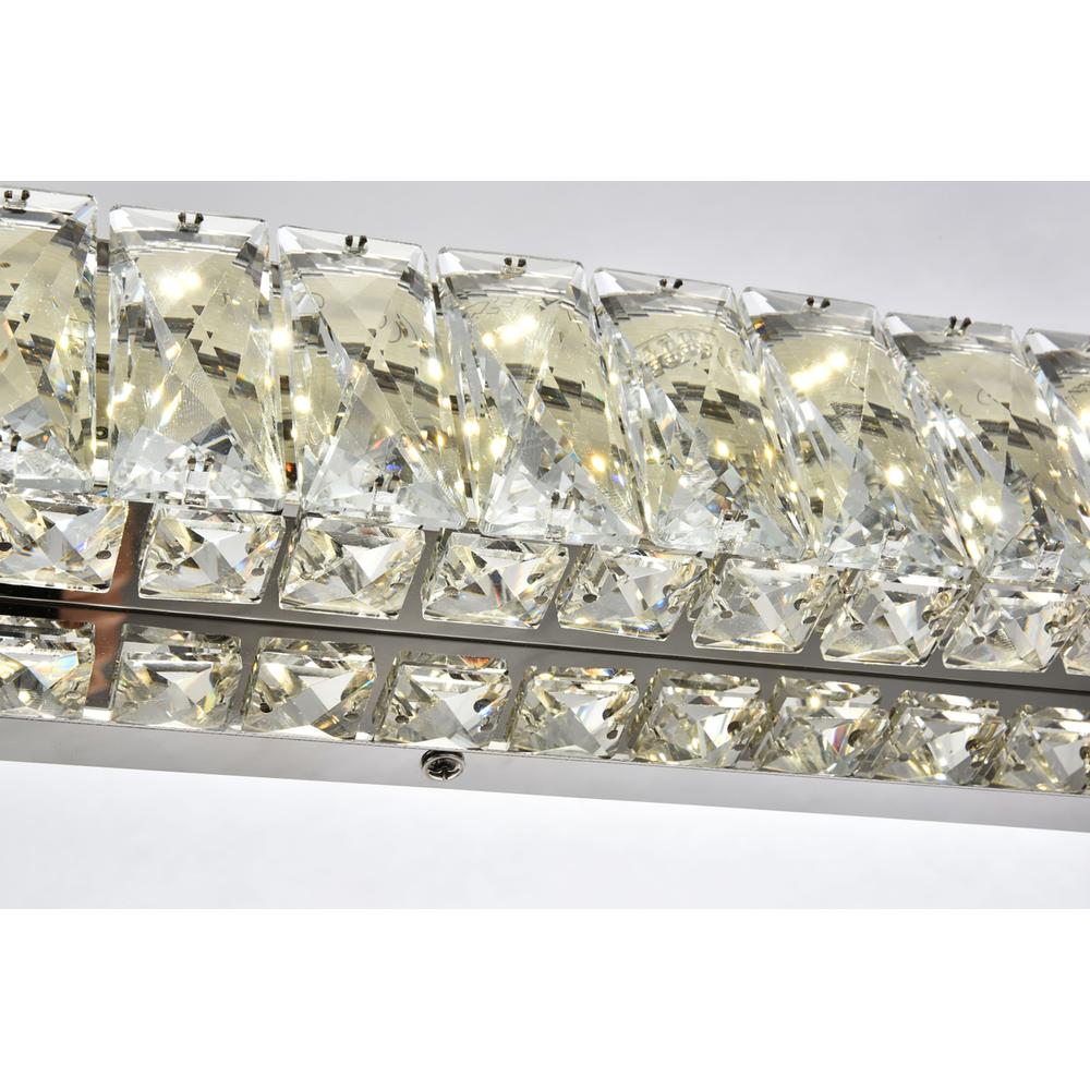 Monroe Integrated Led Chip Light Chrome Wall Sconce Clear Royal Cut Crystal. Picture 5