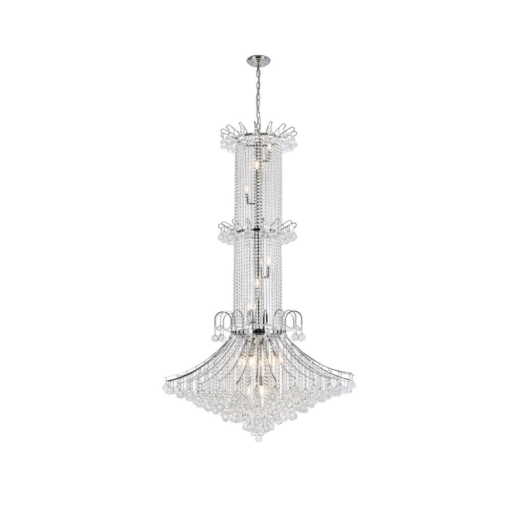 Toureg 20 light Chrome Chandelier Clear Royal Cut Crystal. Picture 1