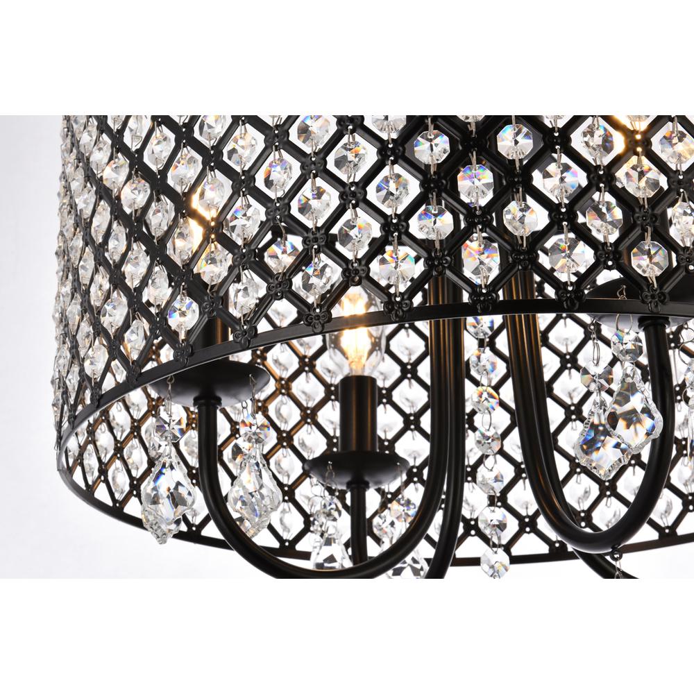 Elise 17 inch flush mount in black. Picture 4