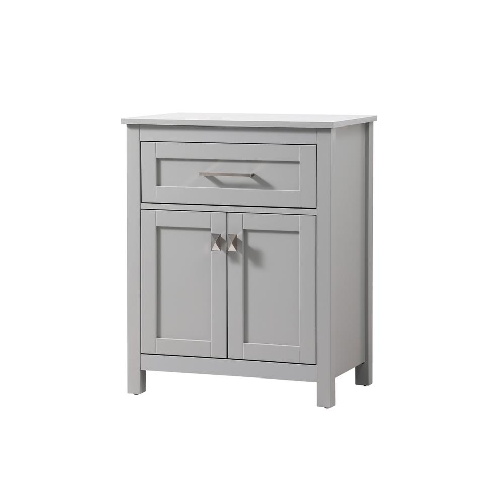 24 Inch Wide Bathroom Storage Freestanding Cabinet In Grey. Picture 2