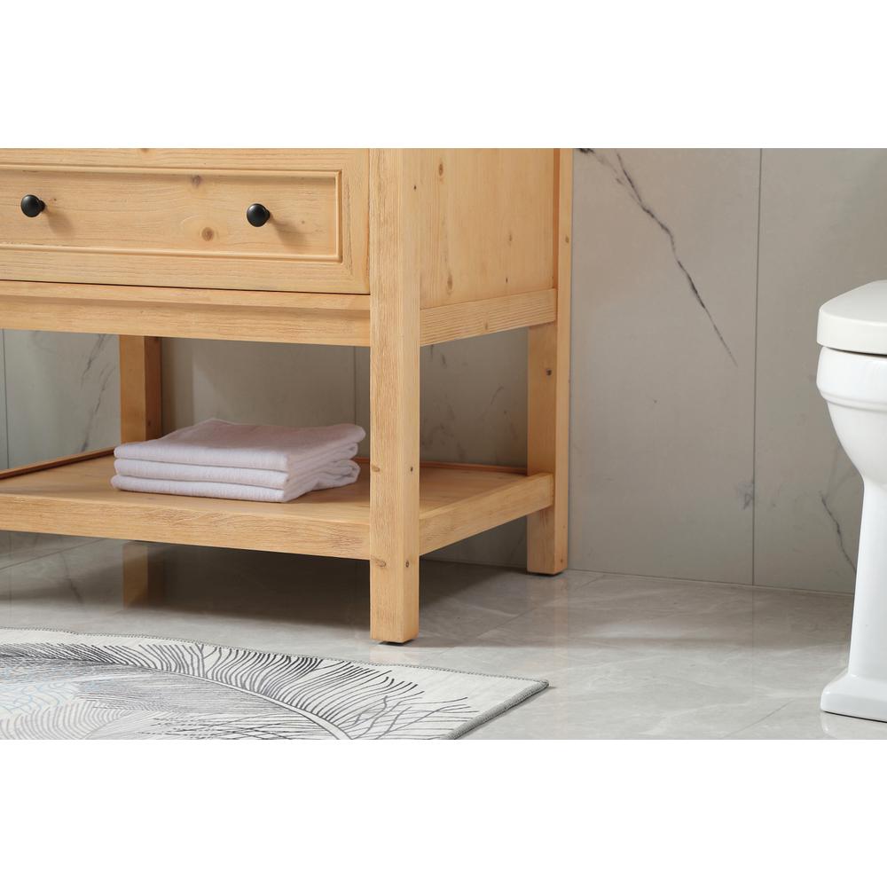 30 inch Single bathroom vanity in natural wood. Picture 6