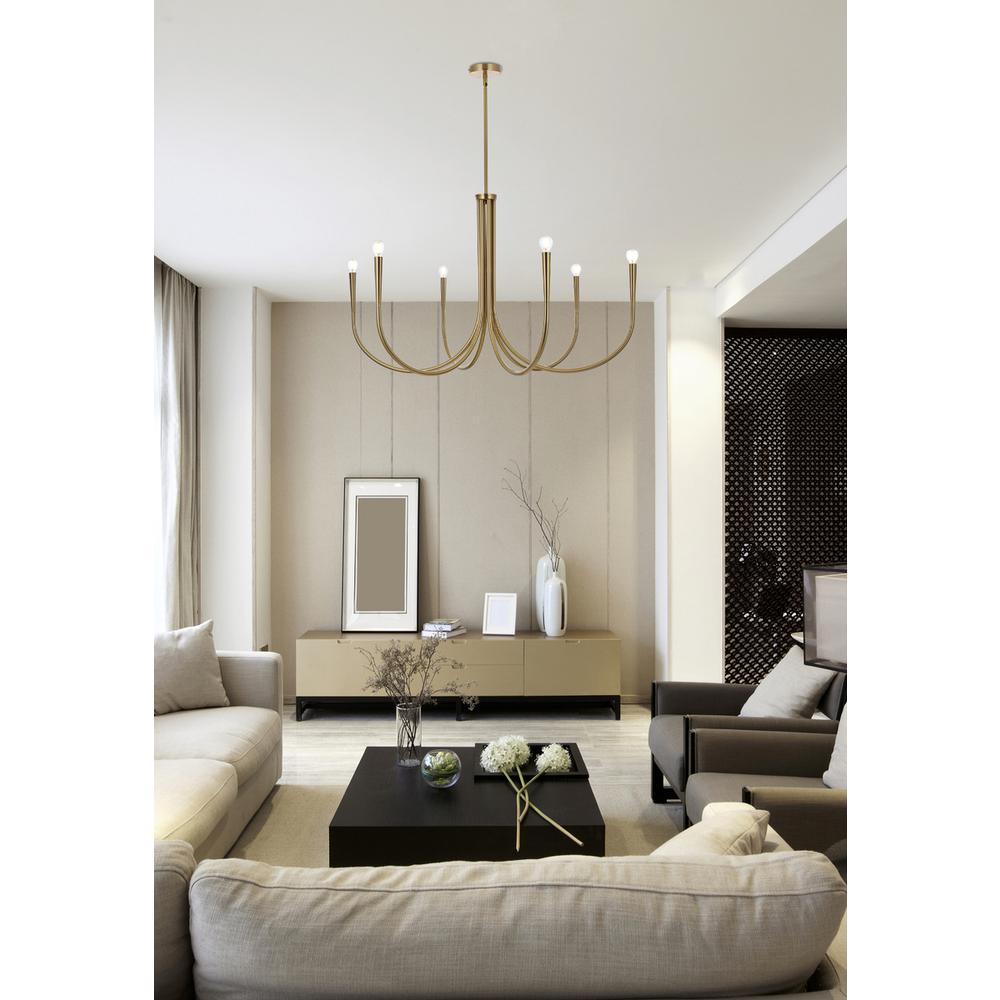Layne 42 inch chandelier in Gold. Picture 8