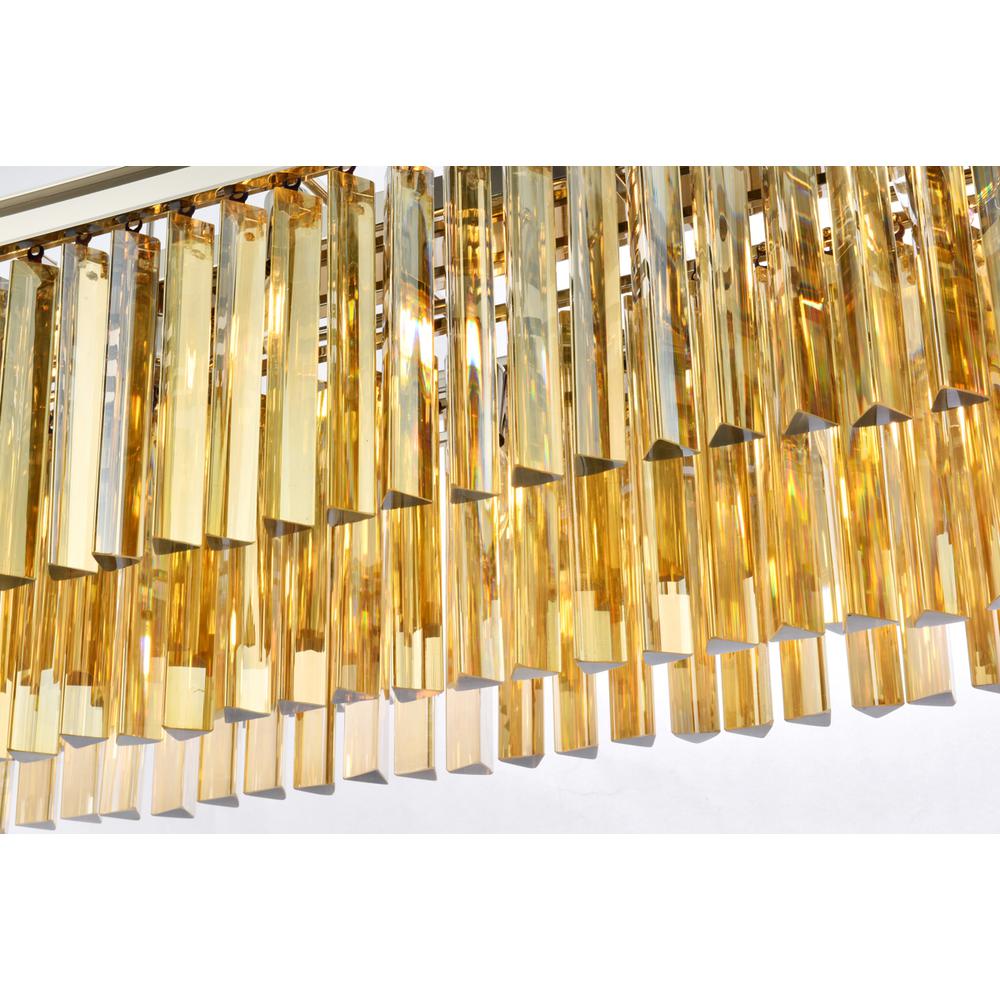 Sydney 12 light polished nickel Chandelier Golden Teak (Smoky) Royal Cut Crystal. Picture 3