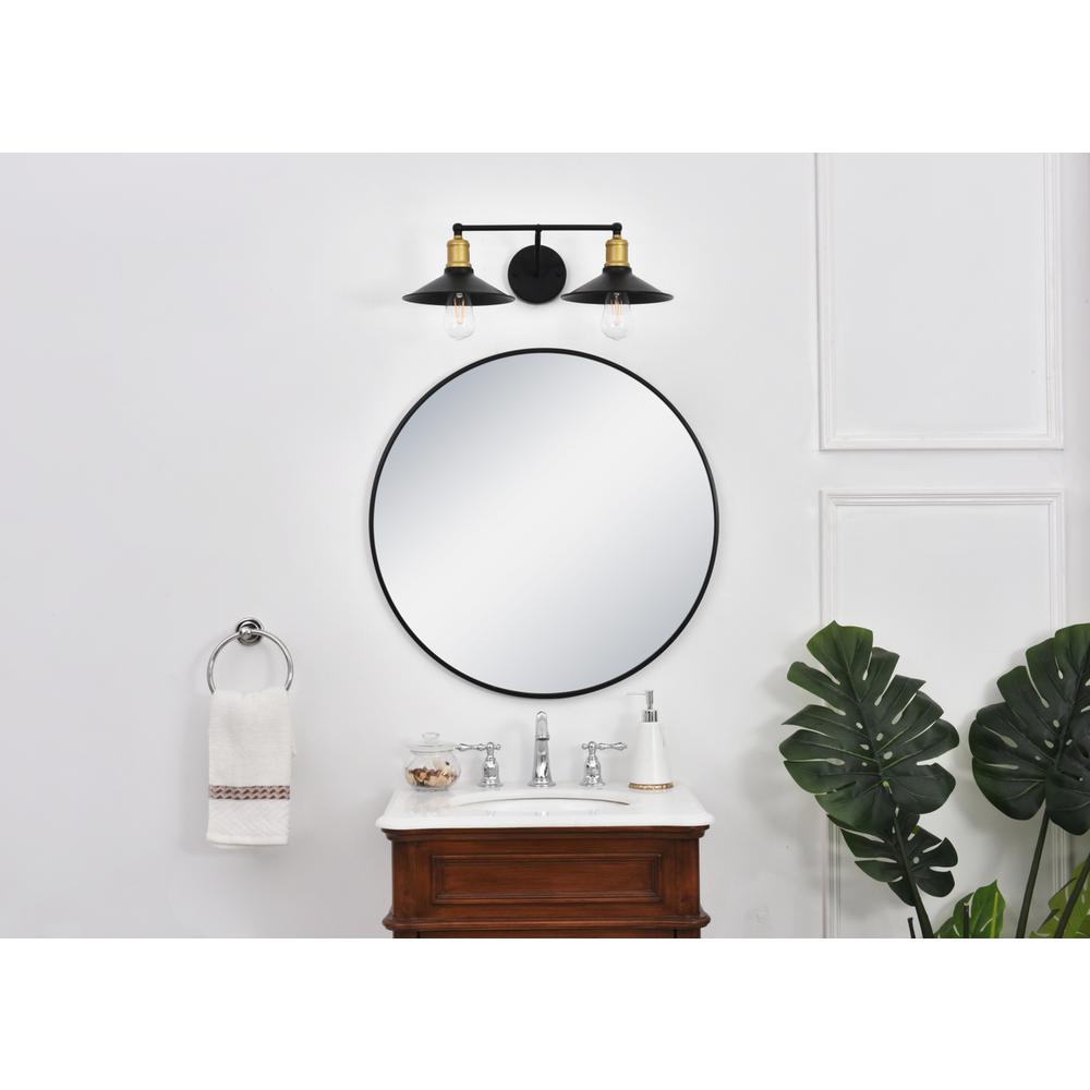 Etude  2 light brass and black Wall Sconce. Picture 12
