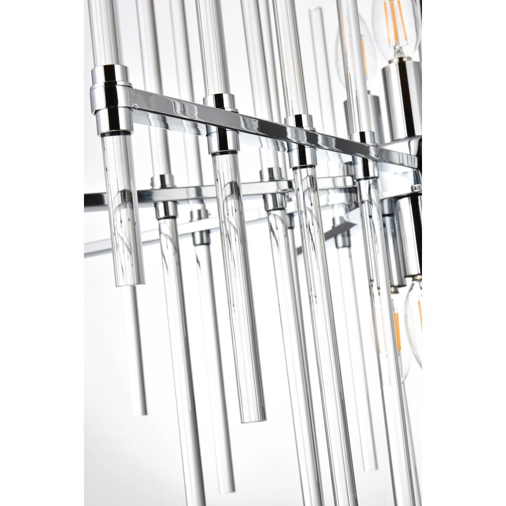 Sienna 31 inch crystal rod pendant in chrome. Picture 4