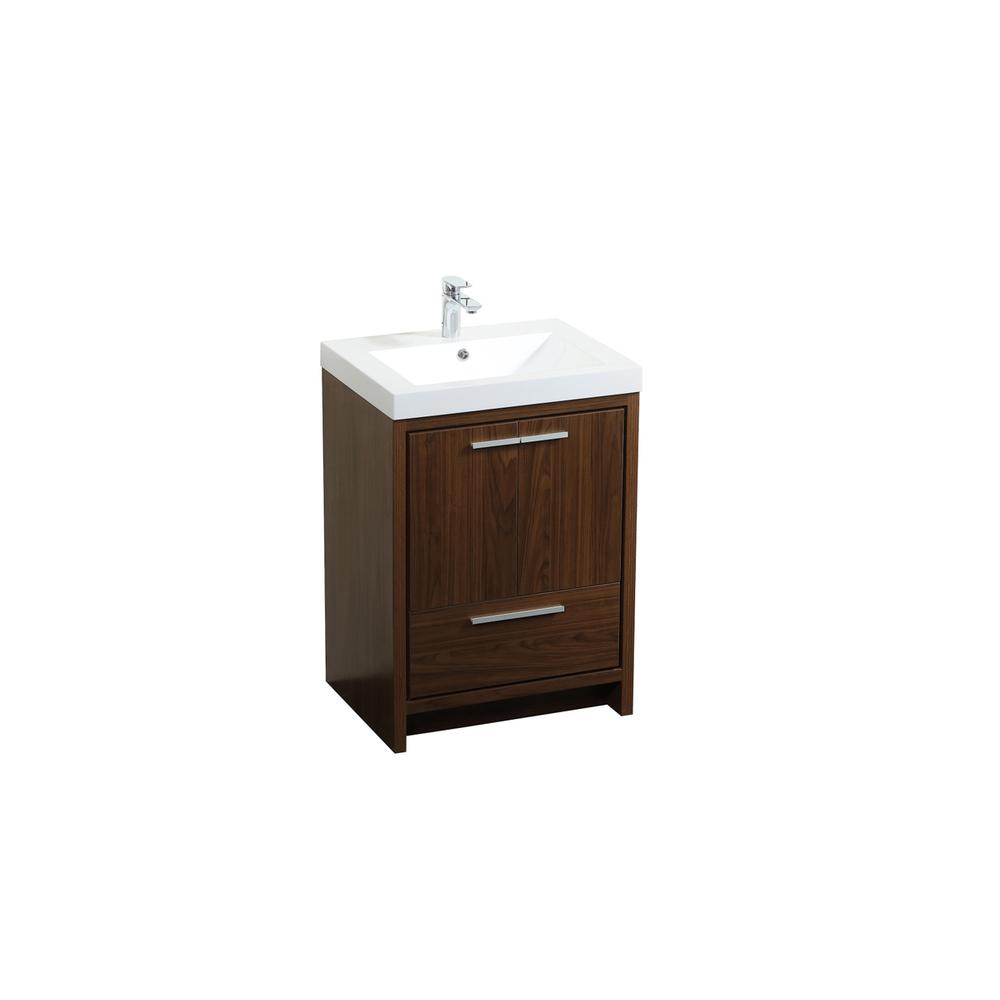 24 inch Single bathroom vanity in Walnut. Picture 8