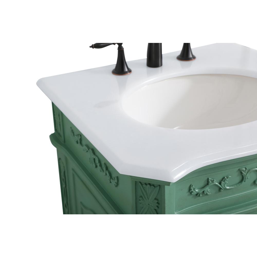24 inch Single Bathroom vanity in vintage mint. Picture 11