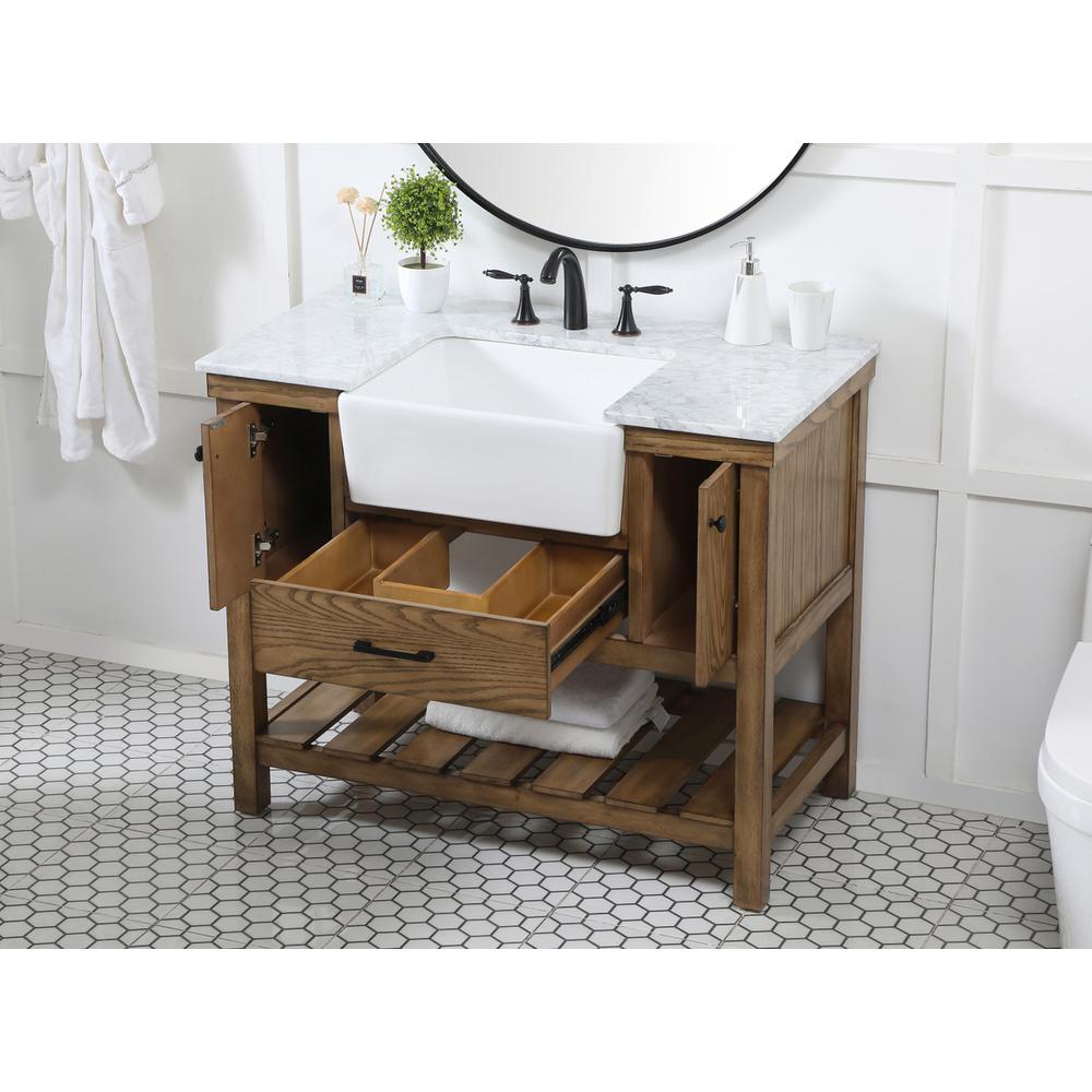 42 inch Single bathroom vanity in driftwood. Picture 3