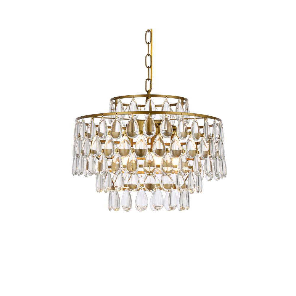 Mila 18 inch pendant in brass. Picture 2
