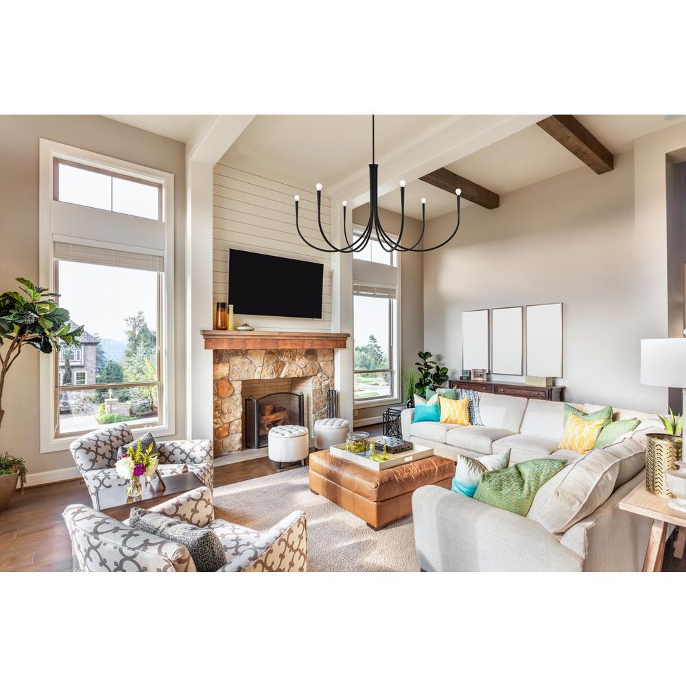 Layne 50 inch chandelier in Black. Picture 7